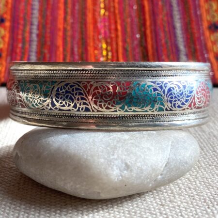 Bracelet Manchette ethnique Népalais- 3 pierres