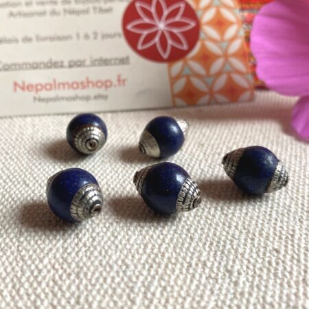 Perles Lapis Lazuli ethniques Népalaises