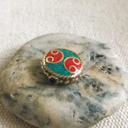 Alternative view of Perle Turquoise Corail-Perle plate ronde