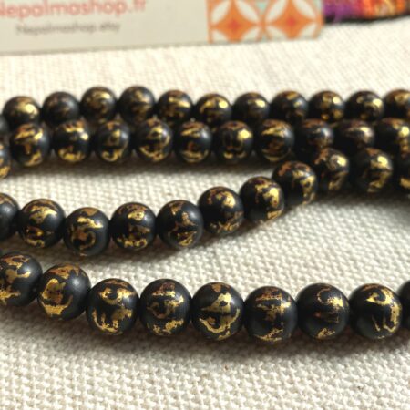 Lot de Perles Ethniques en bois Om