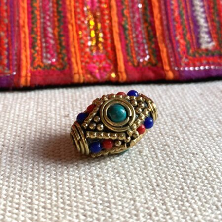 Alternative view of Perle 3 pierres du Népal Tibet-Création Bijoux