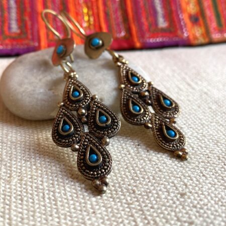 Boucles d'oreilles Ethniques-Bijoux Ethniques Afghan