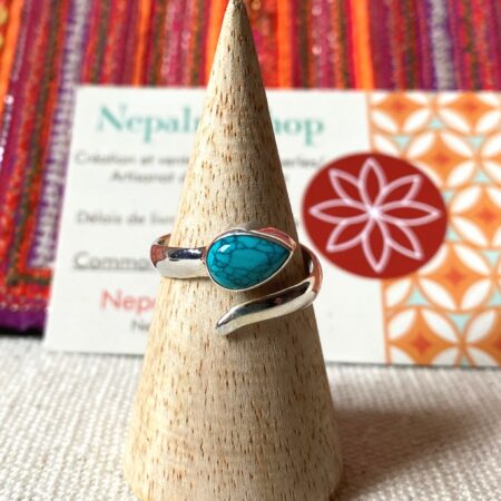 Bague Argent 925 Pierre Turquoise