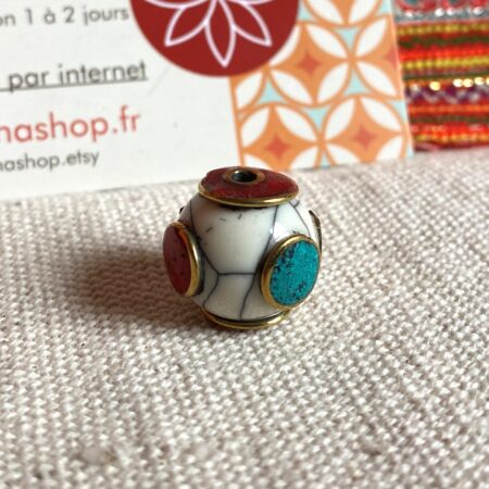 Alternative view of Perle Népal Tibet-Création bijoux ethniques-Nepalmashop