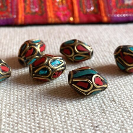 Lot de perles Corail et Turquoise-Pour Création