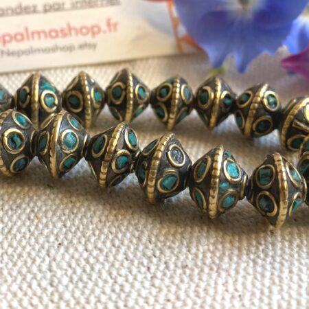 Perles Turquoise Népal Tibet-Création Bijoux