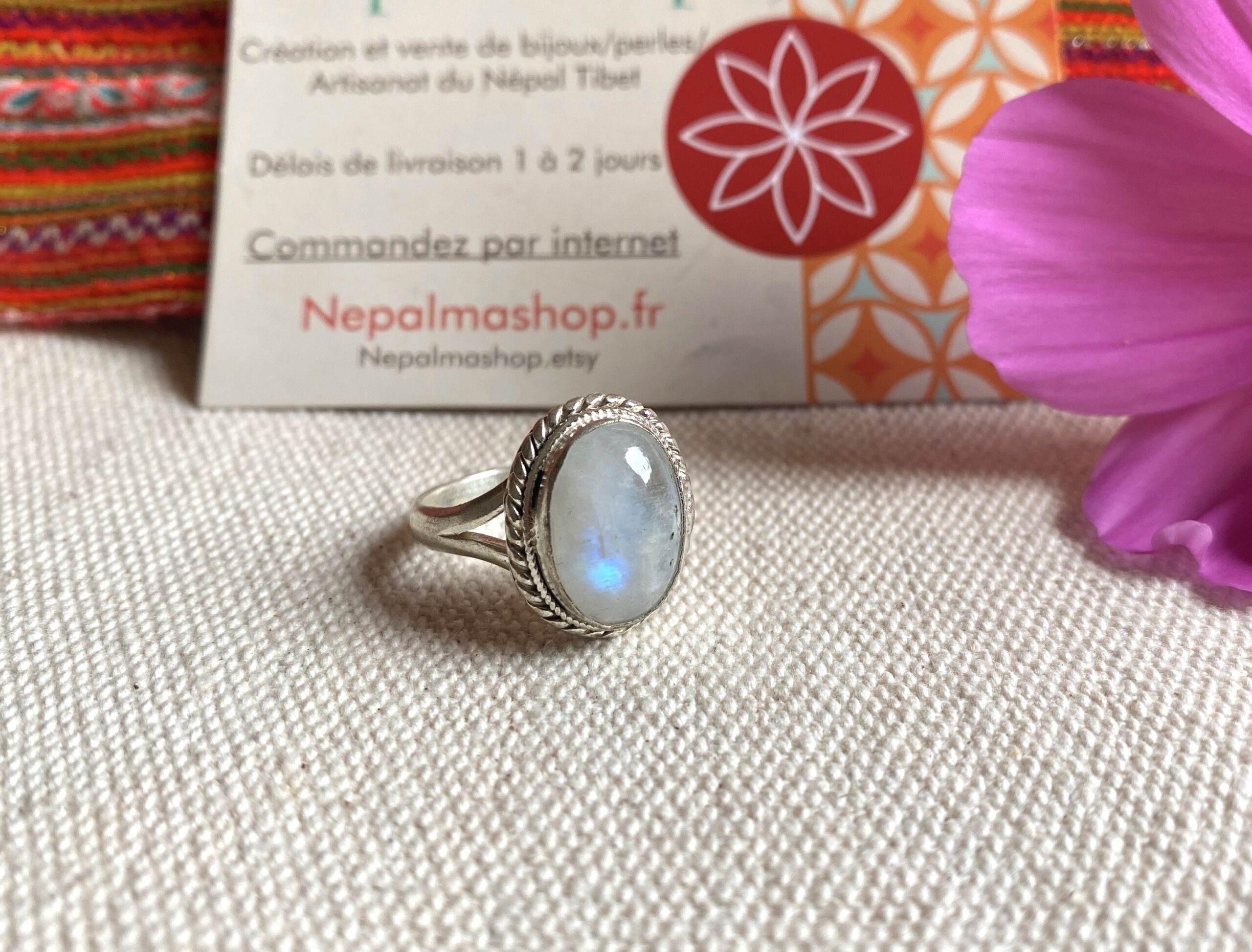 Bague Argent Pierre de Lune – Image 5