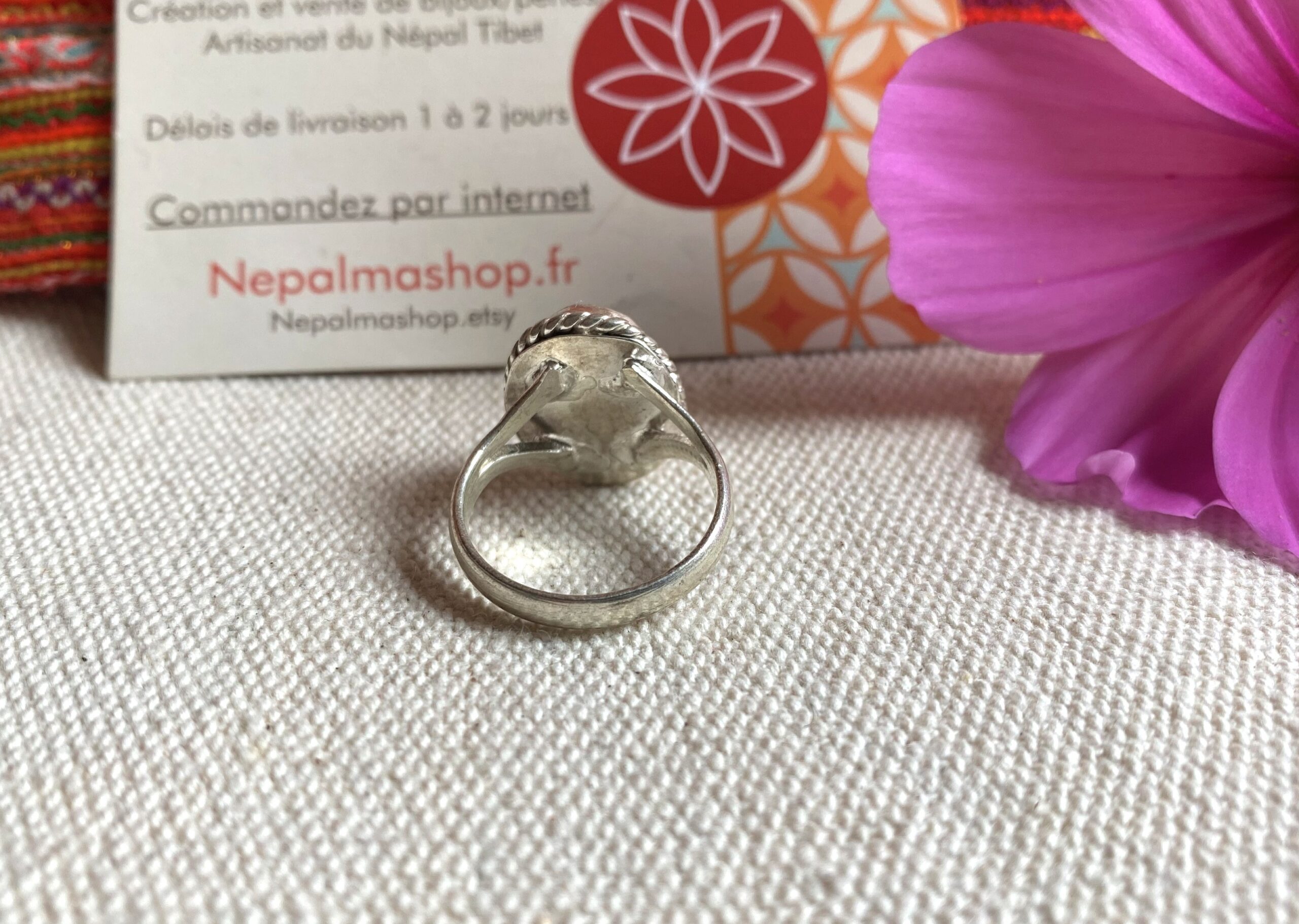 Bague Argent Pierre de Lune – Image 3